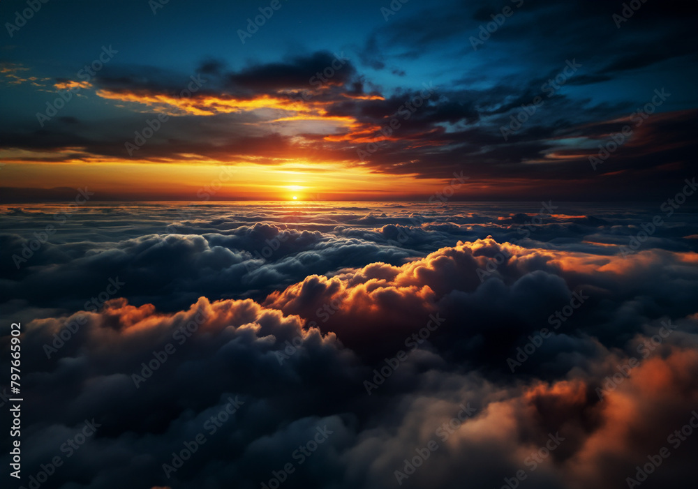 Above the clouds, nature reveals its beauty.