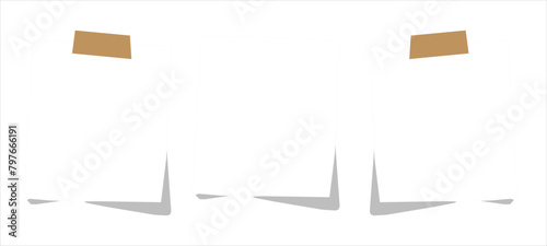 Note paper message office business tag sign. vector Isolated.