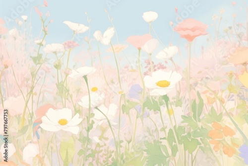 Summer meadow backgrounds outdoors blossom.