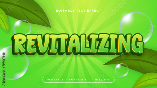 Green and white revitalizing 3d editable text effect - font style