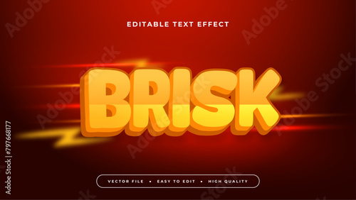 Orange yellow and red brisk 3d editable text effect - font style