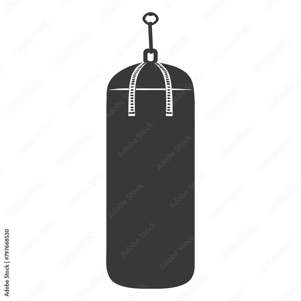 Silhouette punching bag black color only full