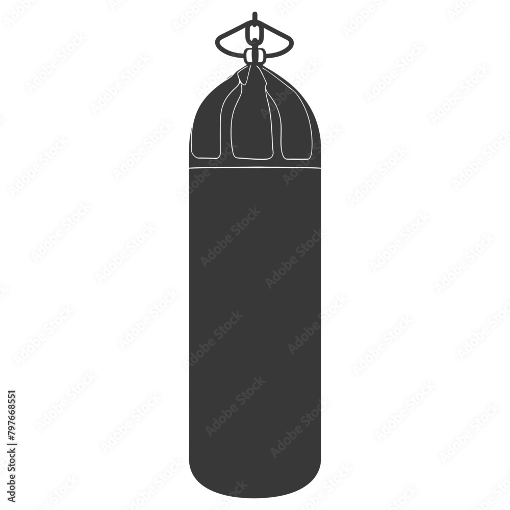 Silhouette punching bag black color only full Silhouette punching bag black color only full