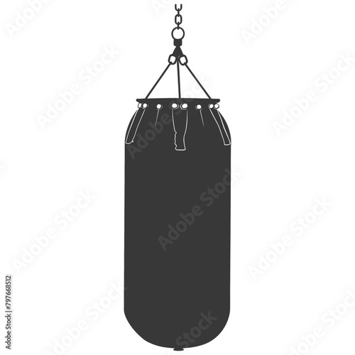 Silhouette punching bag black color only full