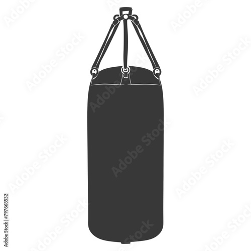 Silhouette punching bag black color only full