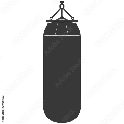 Silhouette punching bag black color only full