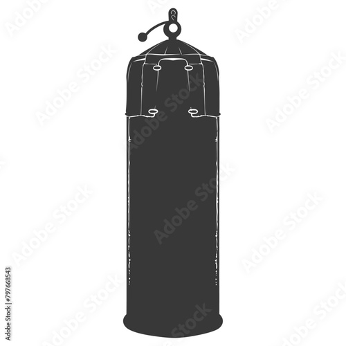 Silhouette punching bag black color only full