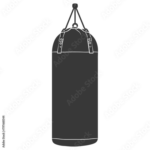 Silhouette punching bag black color only full