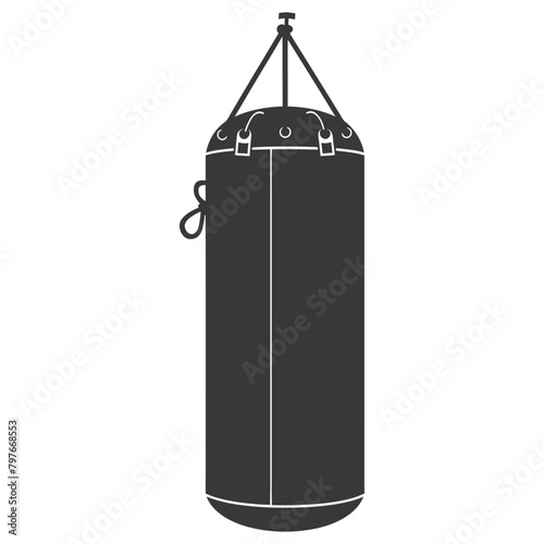 Silhouette punching bag black color only full