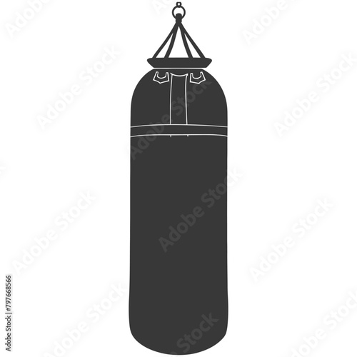 Silhouette punching bag black color only full