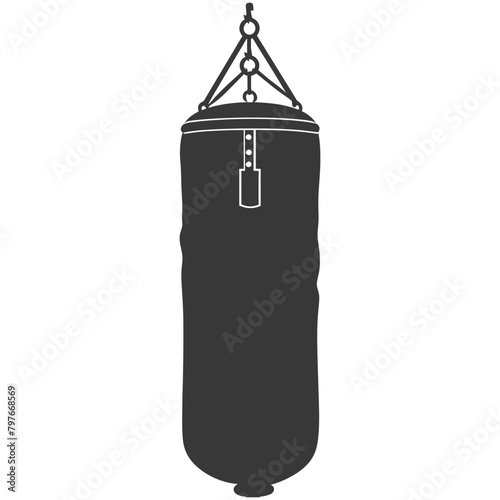 Silhouette punching bag black color only full