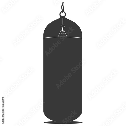 Silhouette punching bag black color only full