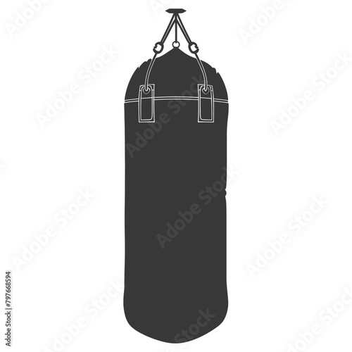 Silhouette punching bag black color only full