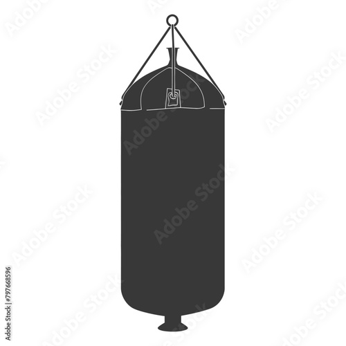 Silhouette punching bag black color only full