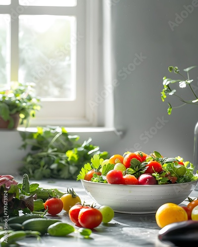 Captivating Presentations Highlighting Crisp Salads, Luscious Fruits, and Colorful Vegetables
