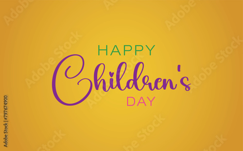 Happy childrens day with paper planes vector design