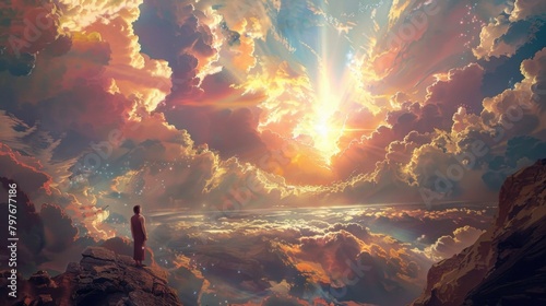 Divine Presence and Spiritual Illumination through God Light in Heaven