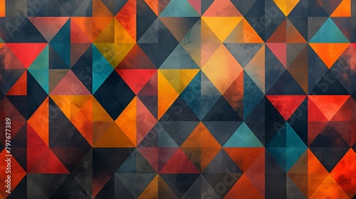 Geometric Patterns: A vector illustration of geometric shapes, like triangles and rectangles