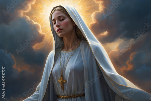 Mother Mary in heaven