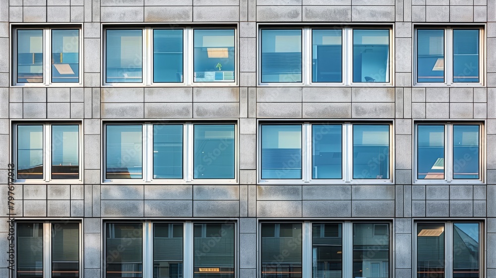 Grid Art: A photo of a modern building facade Grid Art: A photo of a modern building facade