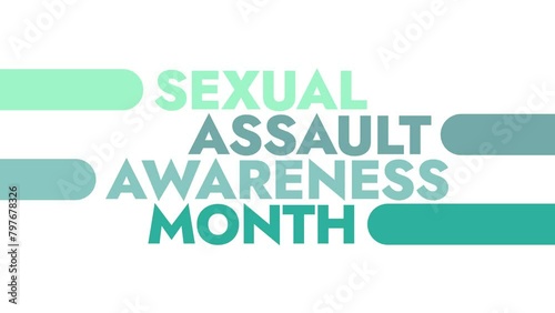 Wallpaper Mural Sexual Assault Awareness Month colorful motion graphics seamlessly loopable text animation on a white background great for sexual assault awareness month for april Torontodigital.ca