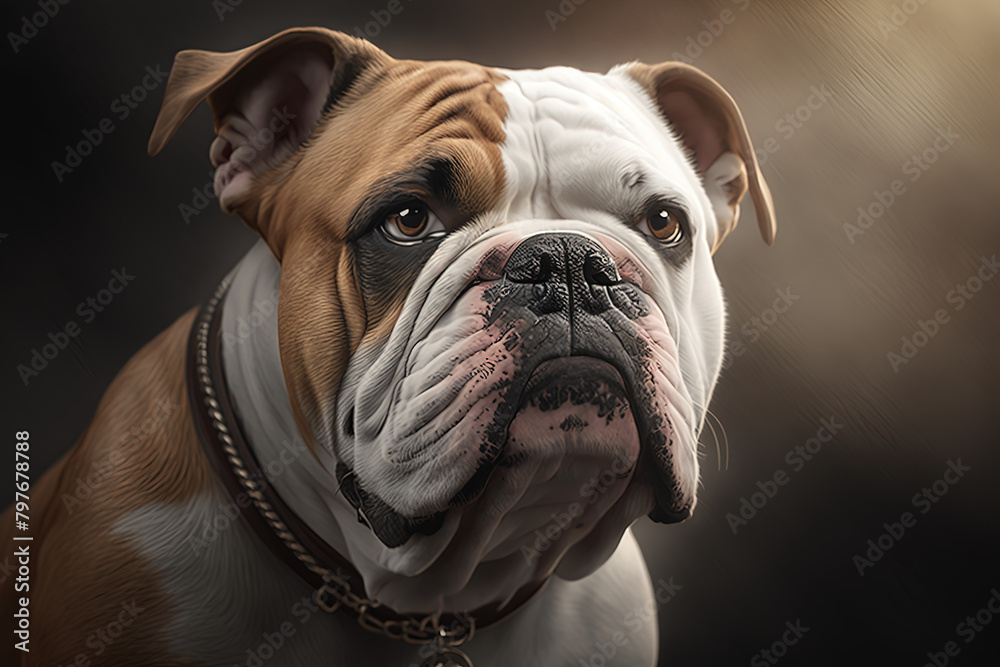 bulldog portrait