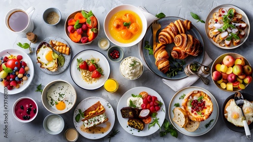 Appetizing Food Photography Showcasing an Array of Irresistible Breakfasts