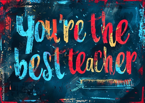 You're the best teacher poster. photo