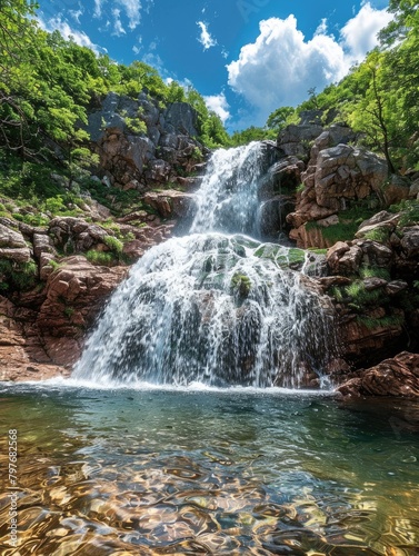 Waterfalls in the valley