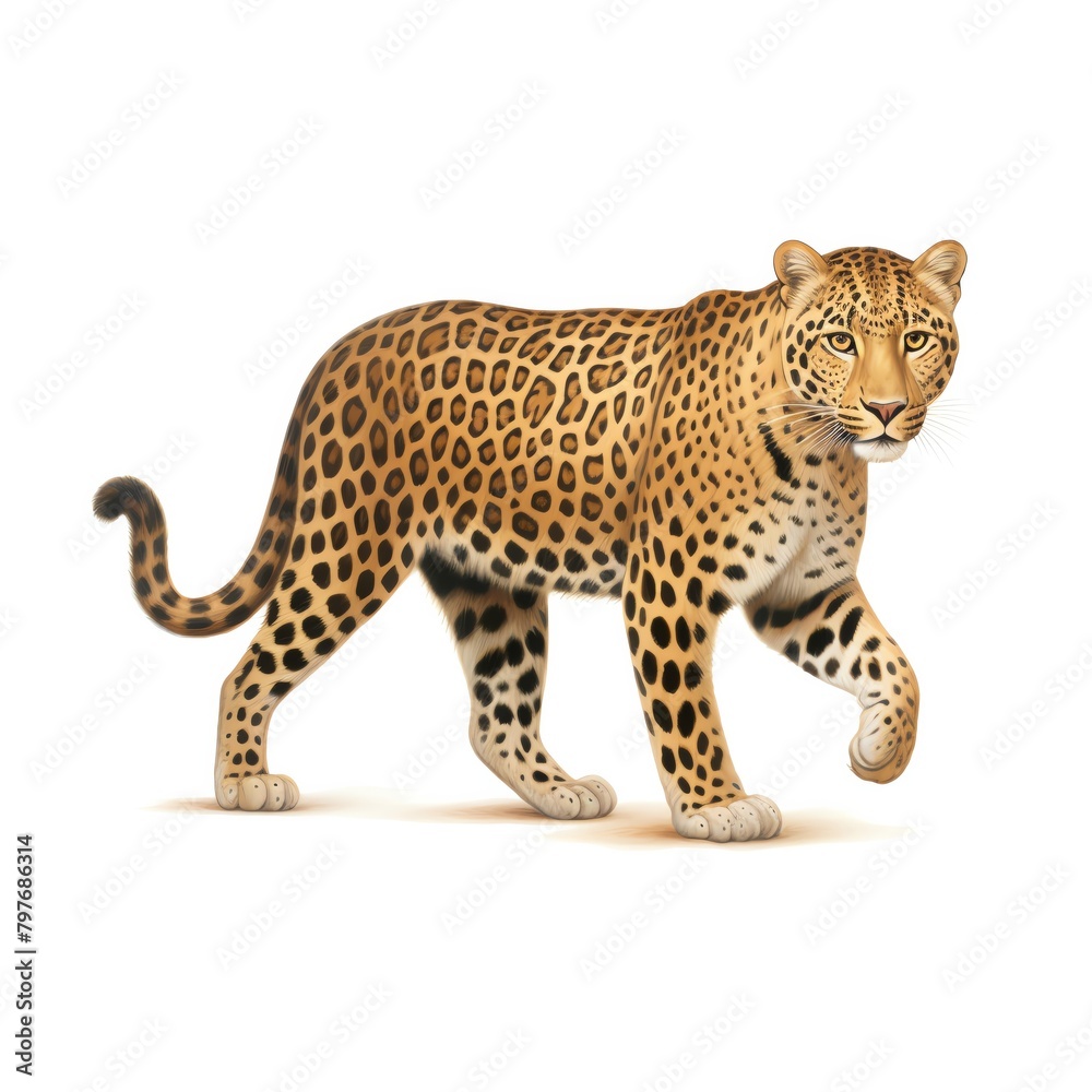 A drawing watercolor of Amur Leopard One of the worlds most endangered big cats, found in the Russian Far East A drawing watercolor of Amur Leopard One of the worlds most endangered big cats, found in the Russian Far East