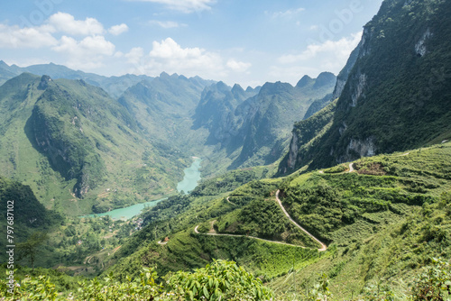 Trekking above the Nho Que River and Tu San Canyon  Ma Pi Leng  Ha Giang  Vietnam