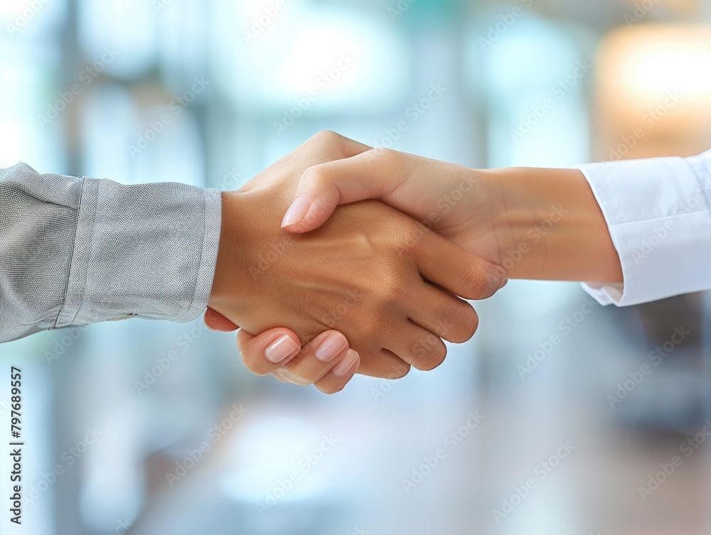 Business people shake hands Business people shake hands