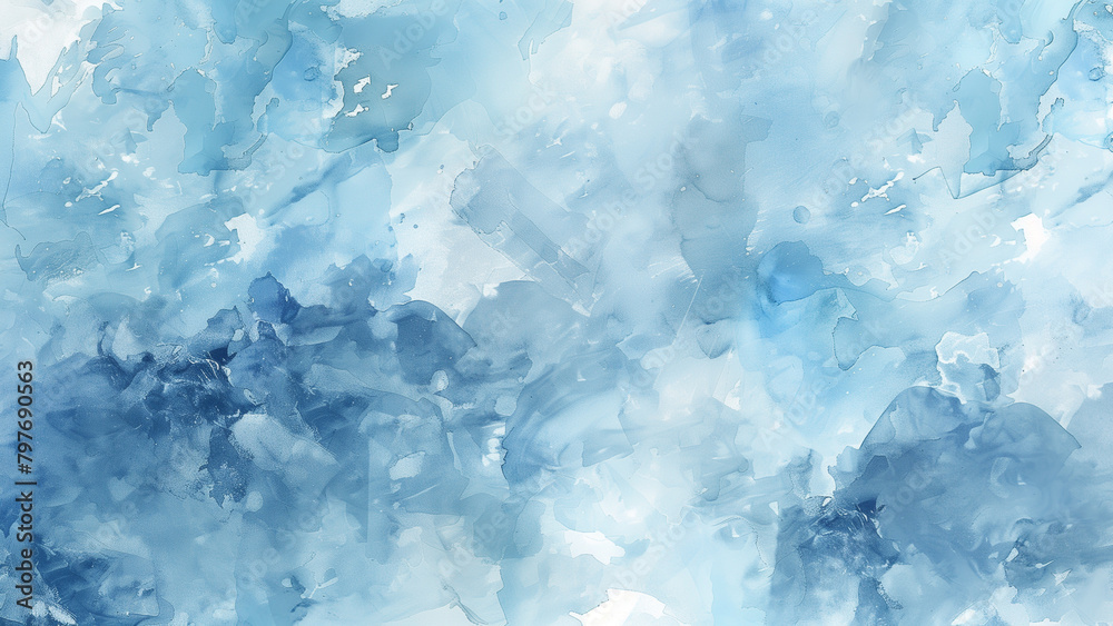 Serene Skies: Pastel Blue Watercolor Background Serene Skies: Pastel Blue Watercolor Background