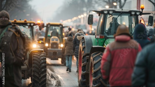 Farmers Protest in City Against Tax Increases and Benefit Abolition © Postproduction