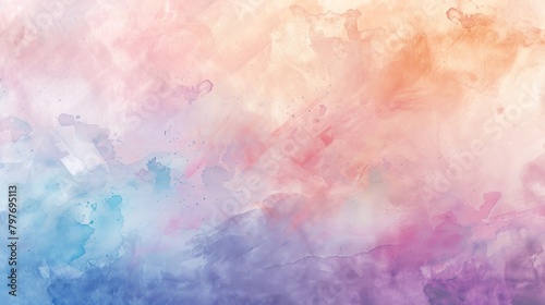 Whimsical Watercolor Background. Soft, ethereal washes of pastel colors create a delicate and enchanting atmosphere.