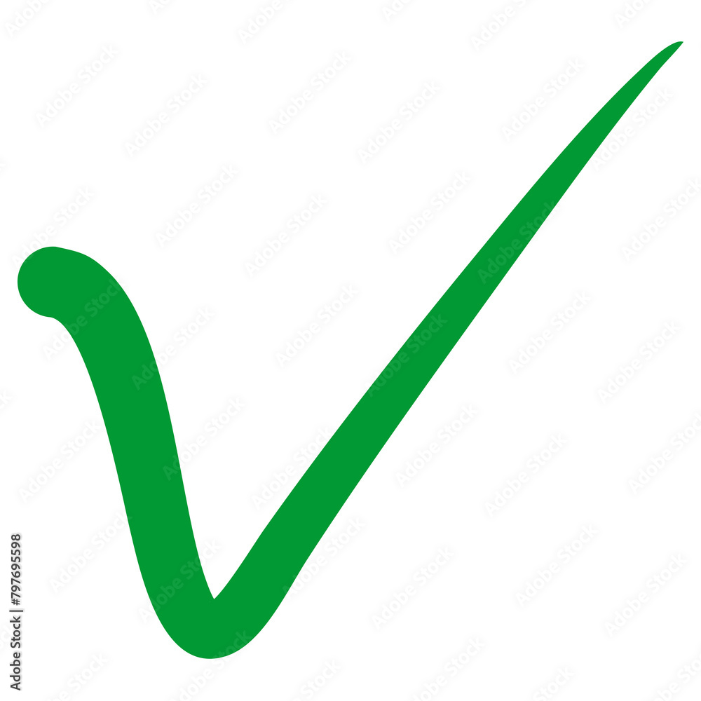 Handwriting Green Check Mark Handwriting Green Check Mark