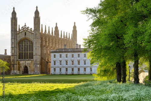 the king‘s college of cambridge in the early morning hours photo