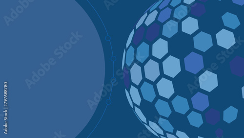 abstract blue background with globe