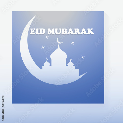 eid mubarak greeting vector
