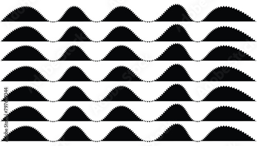 zigzag wavy pattern. wavy zigzag pattern line illustration set on a white background, abstract vectors. wave line 