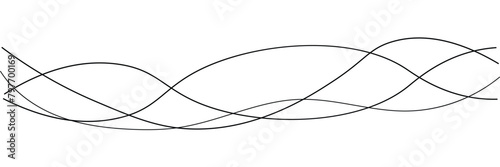 Thin line wavy abstract background