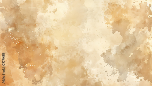 Warm Whispers: Pastel Beige Watercolor Wash