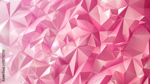 Polygonal Geometric Design in Rose Pink © Tahir