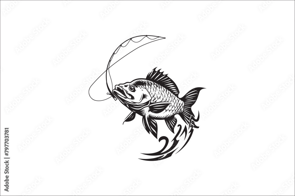 Fishing Silhouette Vector illustration, Silhouette of fishing rod set of fishing silhouette. Fishing Silhouette Vector illustration, Silhouette of fishing rod set of fishing silhouette.