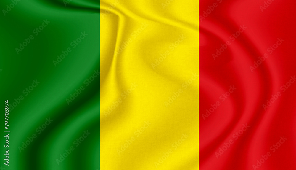 mali national flag in the wind illustration image mali national flag in the wind illustration image