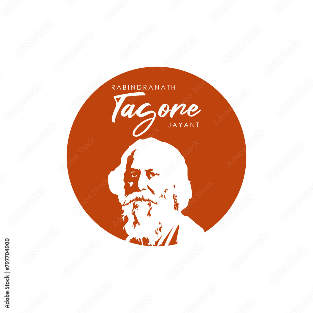 Vector illustration of Guru Rabindranath Jayanti social media feed template Vector illustration of Guru Rabindranath Jayanti social media feed template