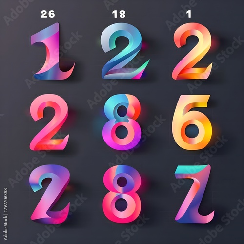 numbers, one two three six four seven background