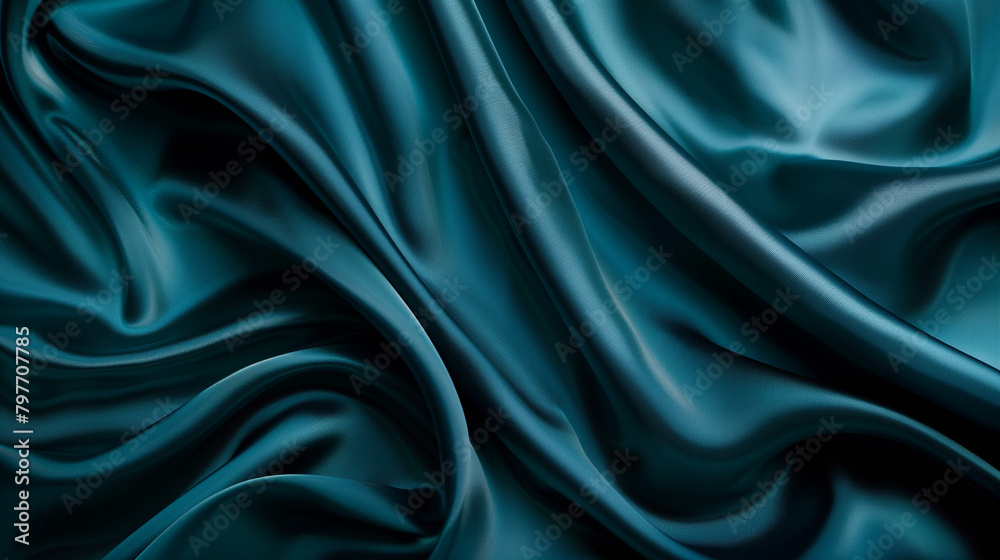 Dark cyan silk background texture Dark cyan silk background texture