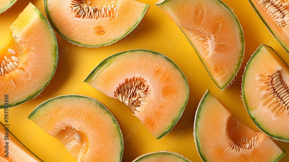melons on isolated background melons on isolated background