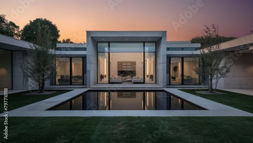 modern house property real estate exterior design